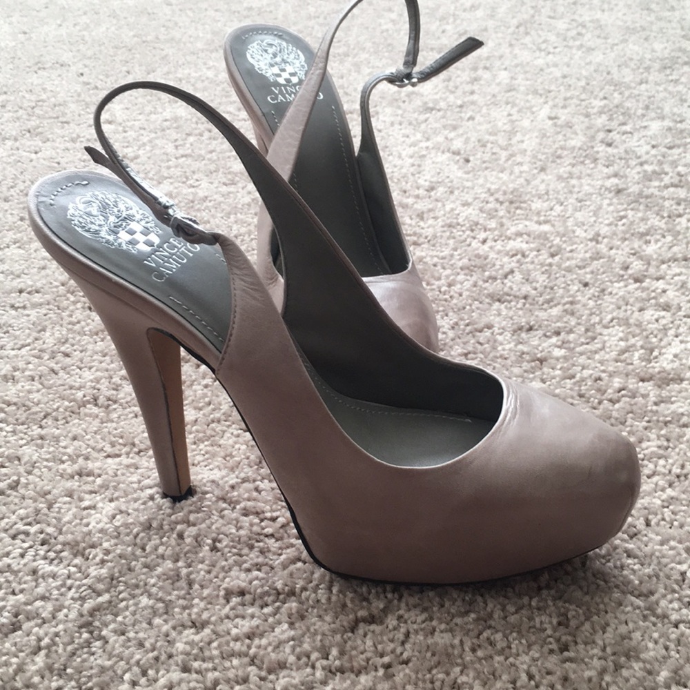 Earthy Taupe Platform Heels